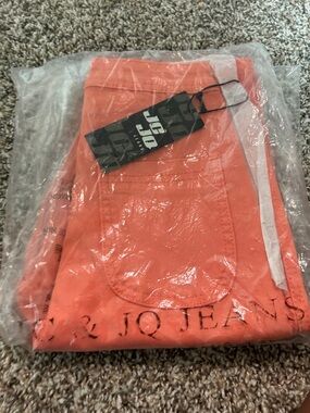 Wonens Orange Cotton Jeans